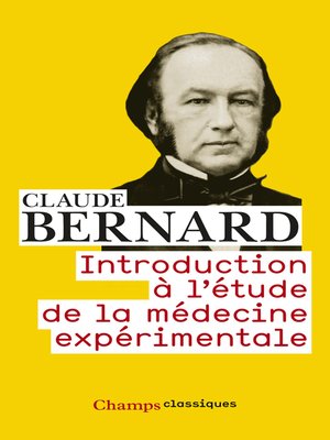 cover image of Introduction à l'étude de la médecine expérimentale
